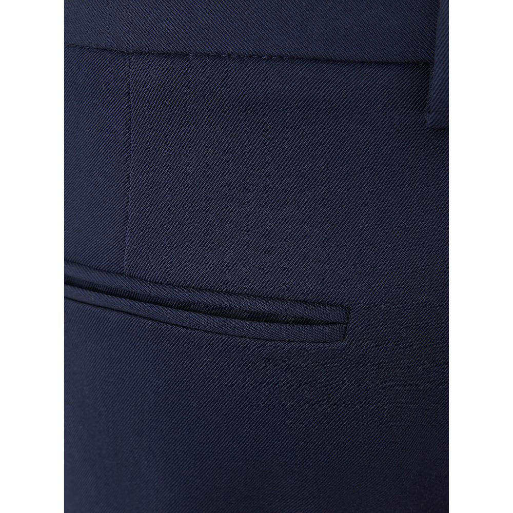 Pants by Lardini for women in wool blue features a utilitarian with a utilitarian long and to create a sophisticated, premium look.
