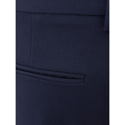 Pants by Lardini for women in wool blue features a utilitarian with a utilitarian long and to create a sophisticated, premium look.
