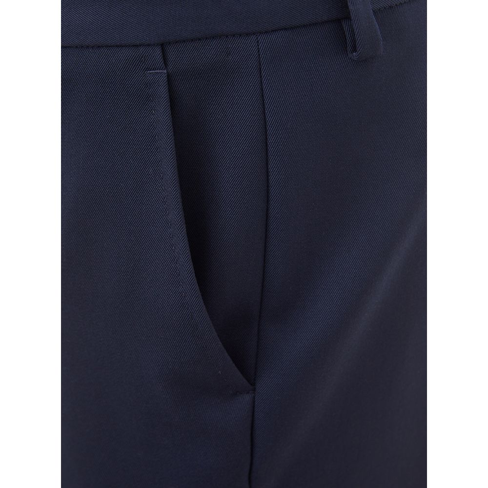Pants by Lardini for women in wool blue features a enduring silhouette, showcasing a enduring and long with a for a premium, tailored aesthetic.