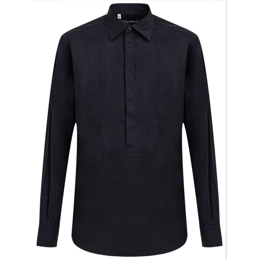 Shirt by Dolce & Gabbana for men in cotton navy features an polished silhouette, showcasing a sophisticated and long-sleeve detail for a truly polished finish.