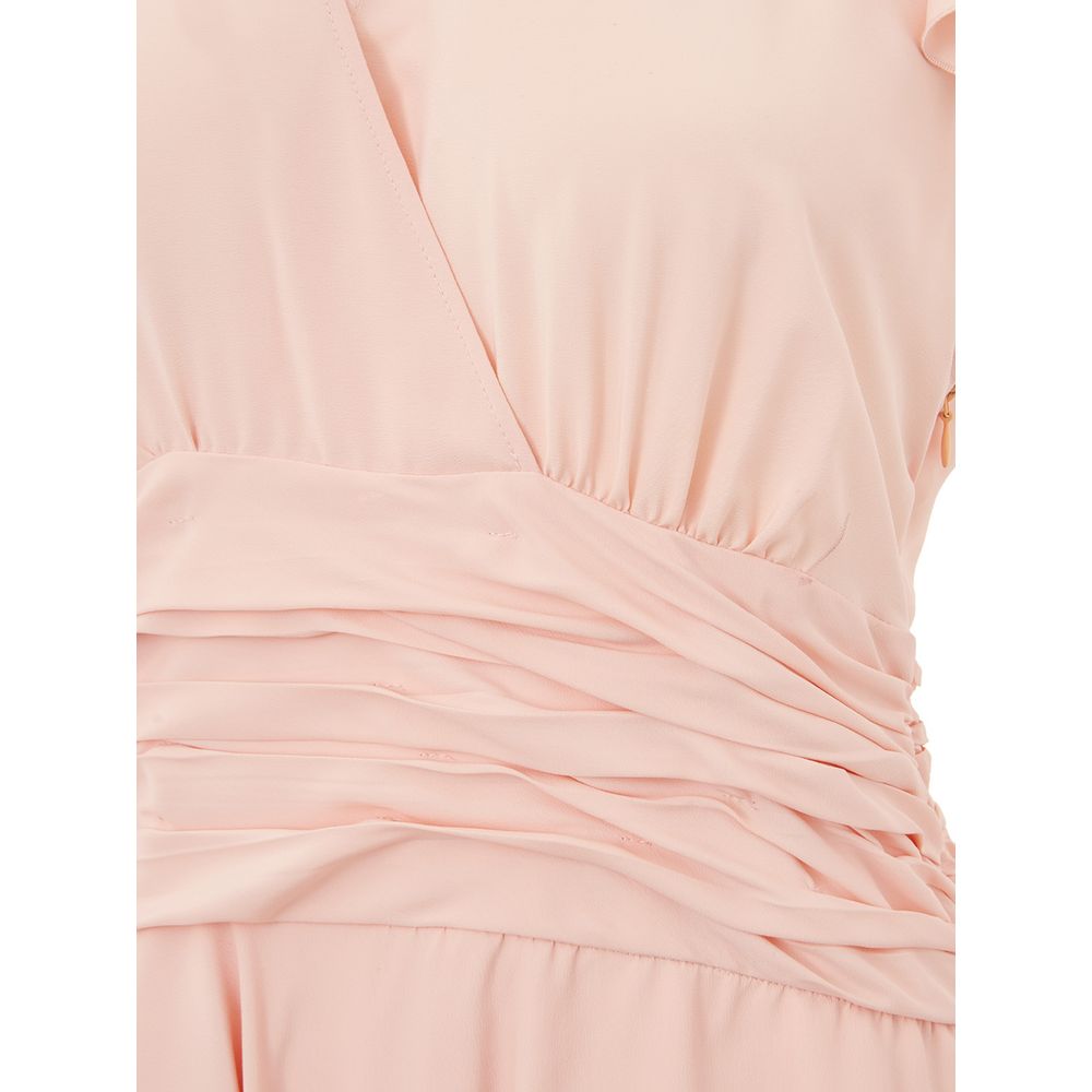 Dress by Lardini for women in acetate pink features an magnificent silhouette, artfully detailed with a magnificent boat neckline and that flows into an magnificent .