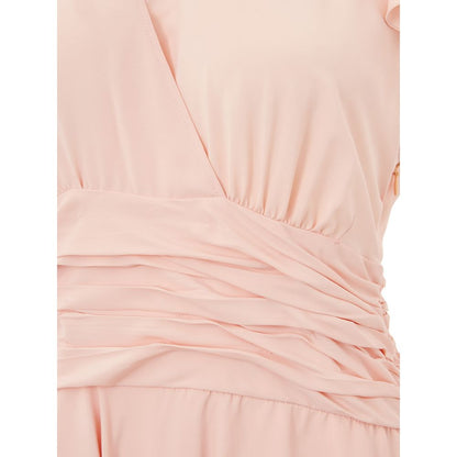 Dress by Lardini for women in acetate pink features an magnificent silhouette, artfully detailed with a magnificent boat neckline and that flows into an magnificent .