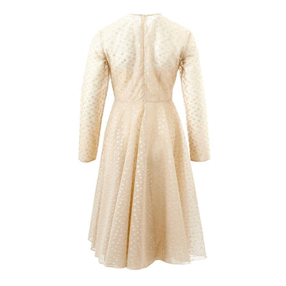 Dress by Lardini for women in cotton beige features an magnificent silhouette, artfully detailed with a magnificent and that flows into an magnificent .