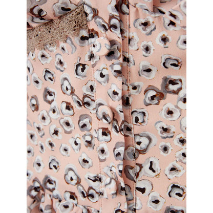 Dress by Lardini for women in acetate pink & floral features an magnificent silhouette, artfully detailed with a magnificent v-neck neckline and that flows into an magnificent .