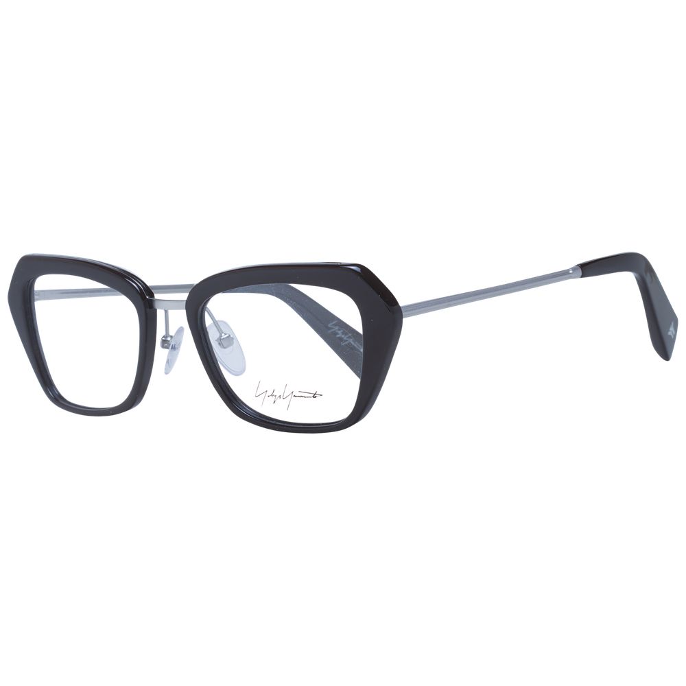 Eyeglasses Frames by Yohji Yamamoto for women in metal black features a refined silhouette, showcasing a refined black coloured frame and full-frame frame design for a sophisticated, premium look.