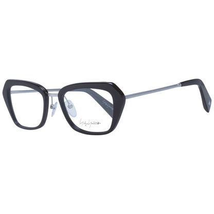 Eyeglasses Frames by Yohji Yamamoto for women in metal black features a refined silhouette, showcasing a refined black coloured frame and full-frame frame design for a sophisticated, premium look.