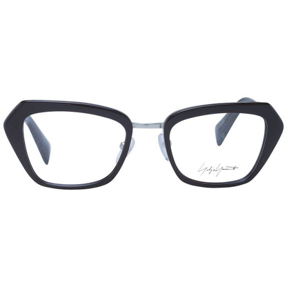 Eyeglasses Frames by Yohji Yamamoto for women in metal black showcases a refined full-frame frame design with a refined black coloured frame finish for a refined and sophisticated look.