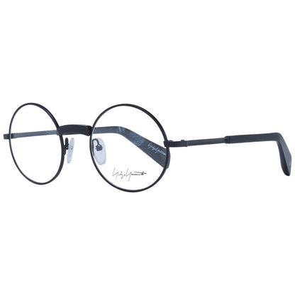 Eyeglasses Frames by Yohji Yamamoto for men in metal and black showcases an refined full-frame frame design featuring a sophisticated black coloured frame for an refined and refined aesthetic.