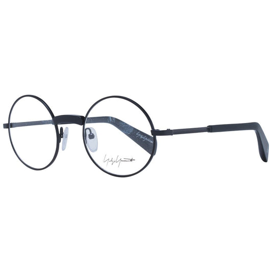 Eyeglasses Frames by Yohji Yamamoto for men in metal and black showcases an refined full-frame frame design featuring a sophisticated black coloured frame for an refined and refined aesthetic.