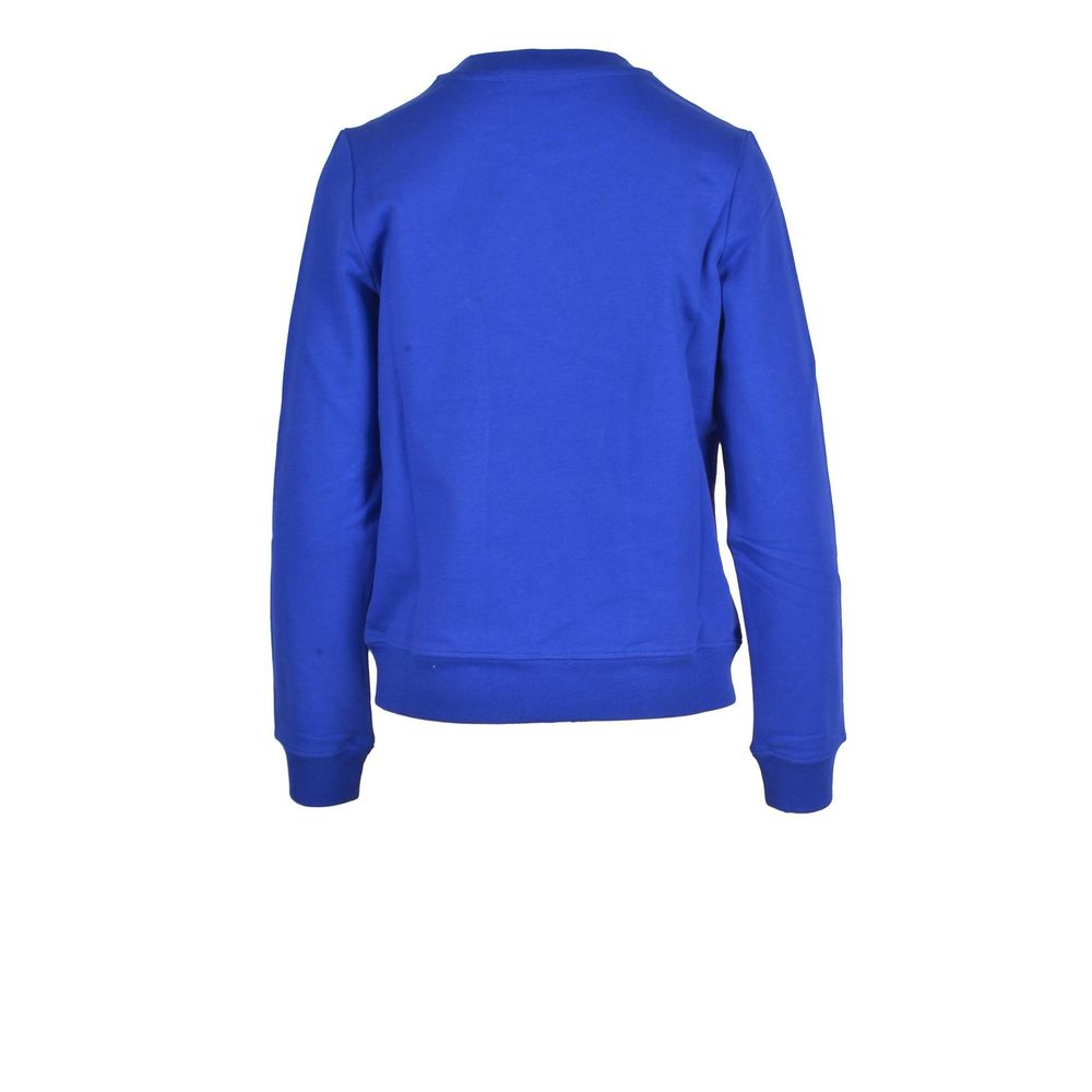 Sweatshirt by Love Moschino for women in cotton blue features an enviable silhouette, showcasing a premium and refined for a truly enviable finish.