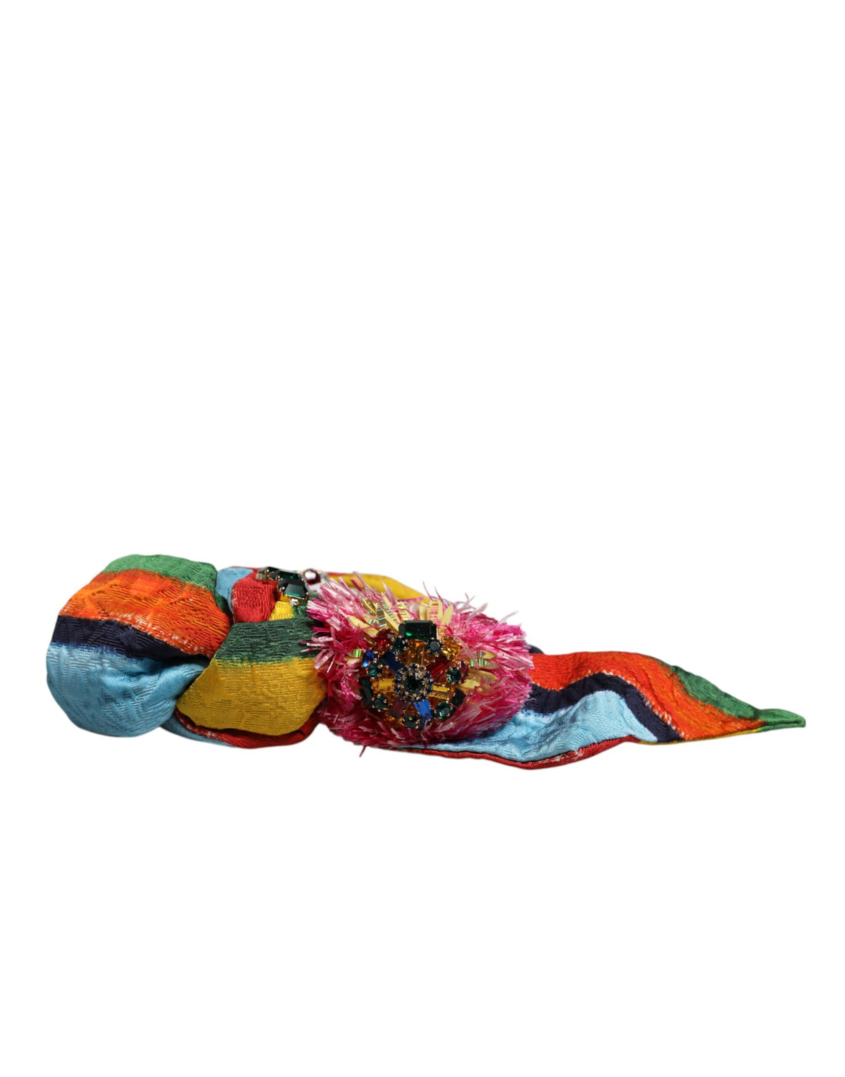 Dolce & Gabbana Cotton Viscose & Crystal Headband - Multicolor Floral