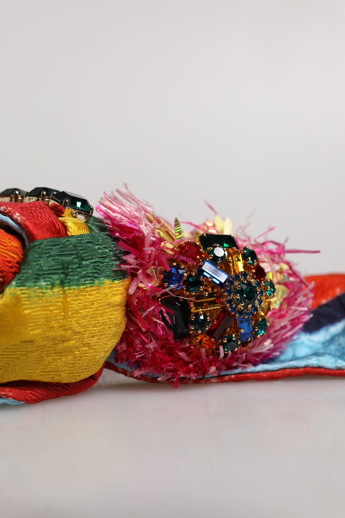 Dolce & Gabbana Cotton Viscose & Crystal Headband - Multicolor Floral