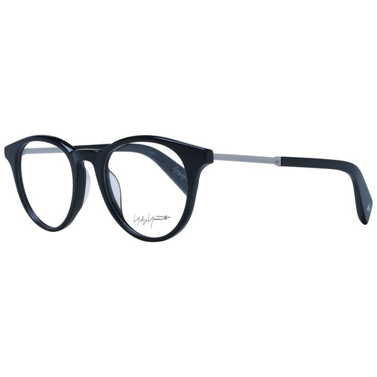 Eyeglasses Frames by Yohji Yamamoto for men in black features an refined silhouette, showcasing a sophisticated black coloured frame and refined full-frame frame design for a refined look.