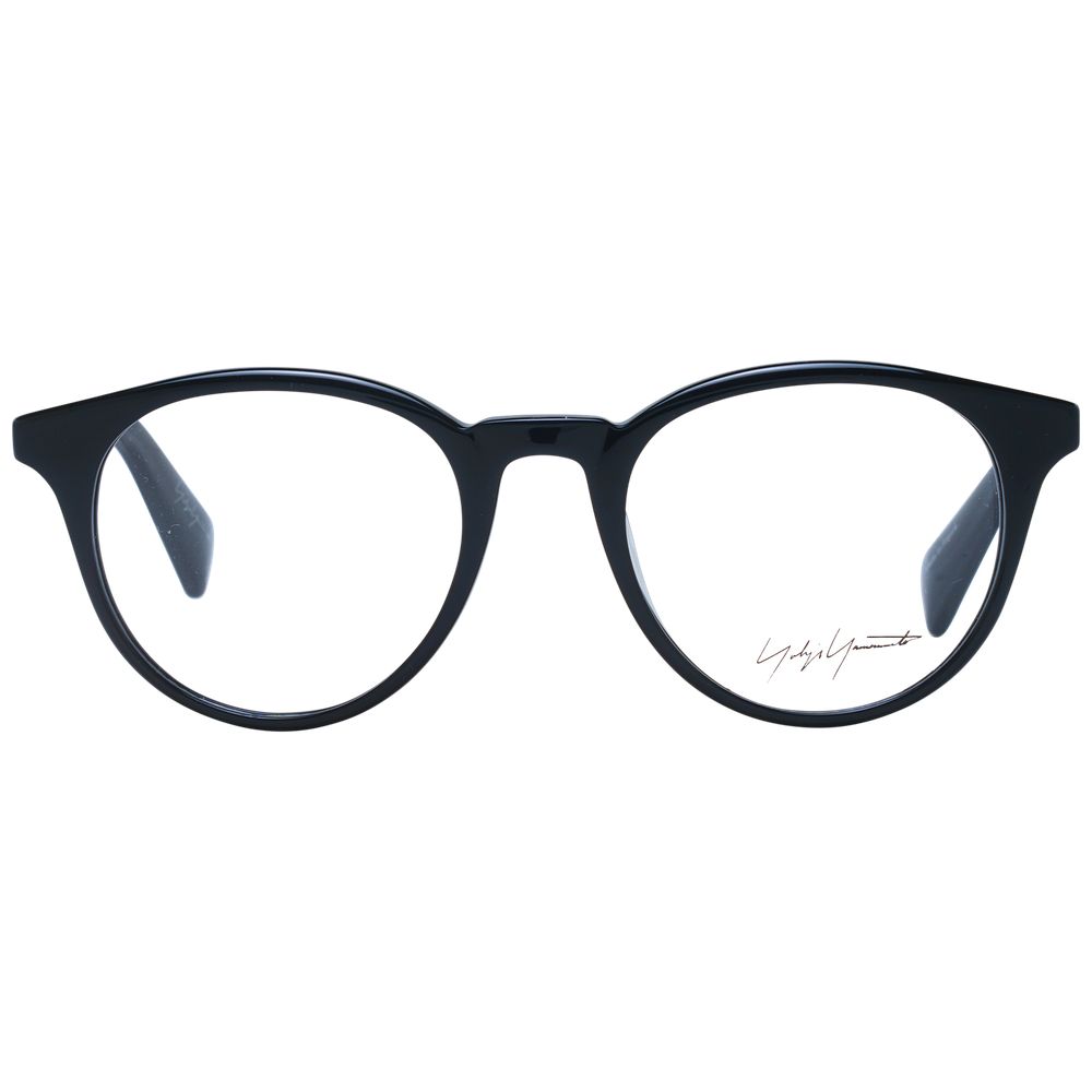 Eyeglasses Frames by Yohji Yamamoto for men in black features a refined silhouette, showcasing a refined black coloured frame and full-frame frame design for a sophisticated, premium look.