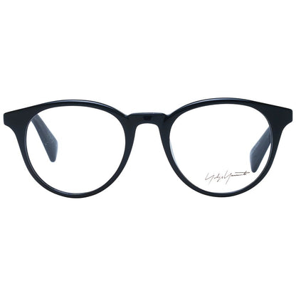 Eyeglasses Frames by Yohji Yamamoto for men in black features a refined silhouette, showcasing a refined black coloured frame and full-frame frame design for a sophisticated, premium look.