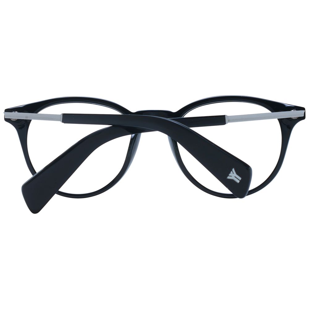 Eyeglasses Frames by Yohji Yamamoto for men in black features an refined silhouette, showcasing a sophisticated black coloured frame and refined full-frame frame design for a refined look.