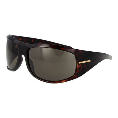 Sunglasses by Hugo Boss for women in eco-polyamide brown features a sumptuous silhouette, showcasing a sumptuous rectangle full-rim frame design in brown coloured frame with high-performance non-polarized category-3-dark-tint lens.
