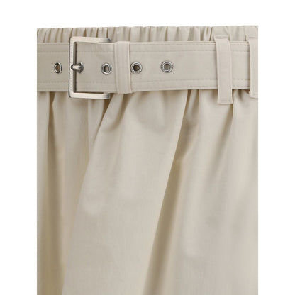 Skirt by Brunello Cucinelli for women in acetate & polyester cream features a sublime silhouette, showcasing the sublime design of the Women's Acetate & Polyester Skirt in a sophisticated .
