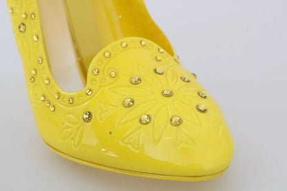 Dolce & Gabbana Yellow Crystal Heels CINDERELLA Shoes