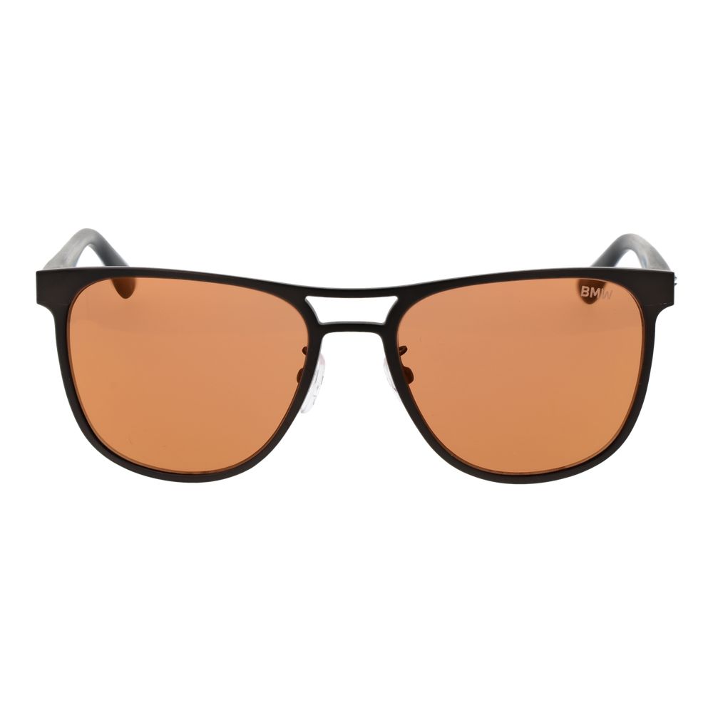 This Sunglasses by BMW for men in aluminium gray presents a sumptuous silhouette, showcasing a sumptuous aviator full-rim frame design in gunmetal coloured frame and high-performance mirrored category-2-medium-tint lens.