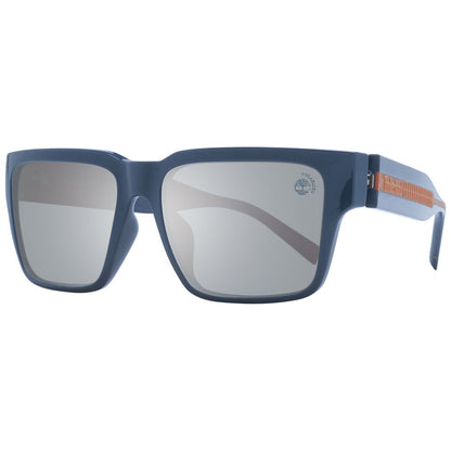 Sunglasses by Timberland for men in plastic and gray featuring an opulent rectangle full-rim frame design with a sophisticated gray coloured frame finish and high-performance polarized mirrored category-3-dark-tint lens.