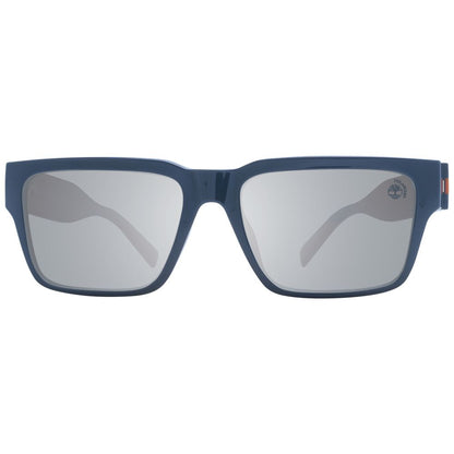 Sunglasses by Timberland for men in gray features an lustrous rectangle full-rim frame design with gray coloured frame detailing and polarized mirrored category-3-dark-tint lens for a lustrous aesthetic.