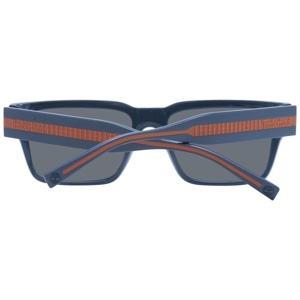 Sunglasses by Timberland for men in gray showcases a ethereal silhouette, featuring gray coloured frame rectangle full-rim frame design with polarized mirrored category-3-dark-tint lens for a ethereal finish.