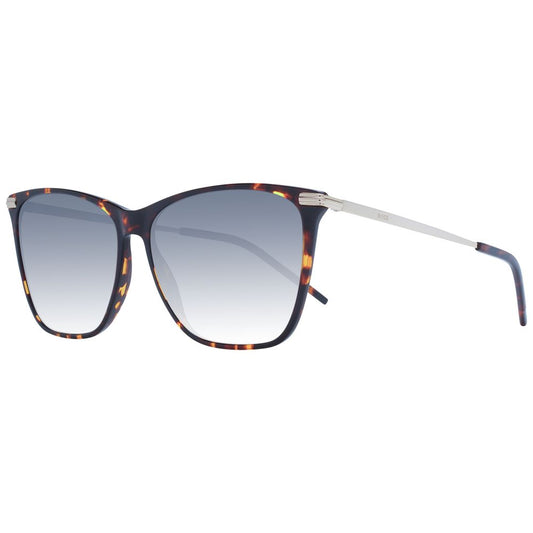 Sunglasses by Hugo Boss for women in acetate and brown featuring an opulent full-rim cat-eye frame design with a sophisticated brown coloured frame finish and high-performance gradient category-2-medium-tint lens.