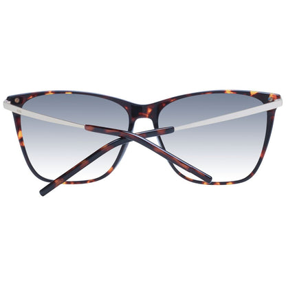 This Sunglasses by Hugo Boss for women in acetate brown presents a sumptuous silhouette, showcasing a sumptuous full-rim cat-eye frame design in brown coloured frame and high-performance gradient category-2-medium-tint lens.