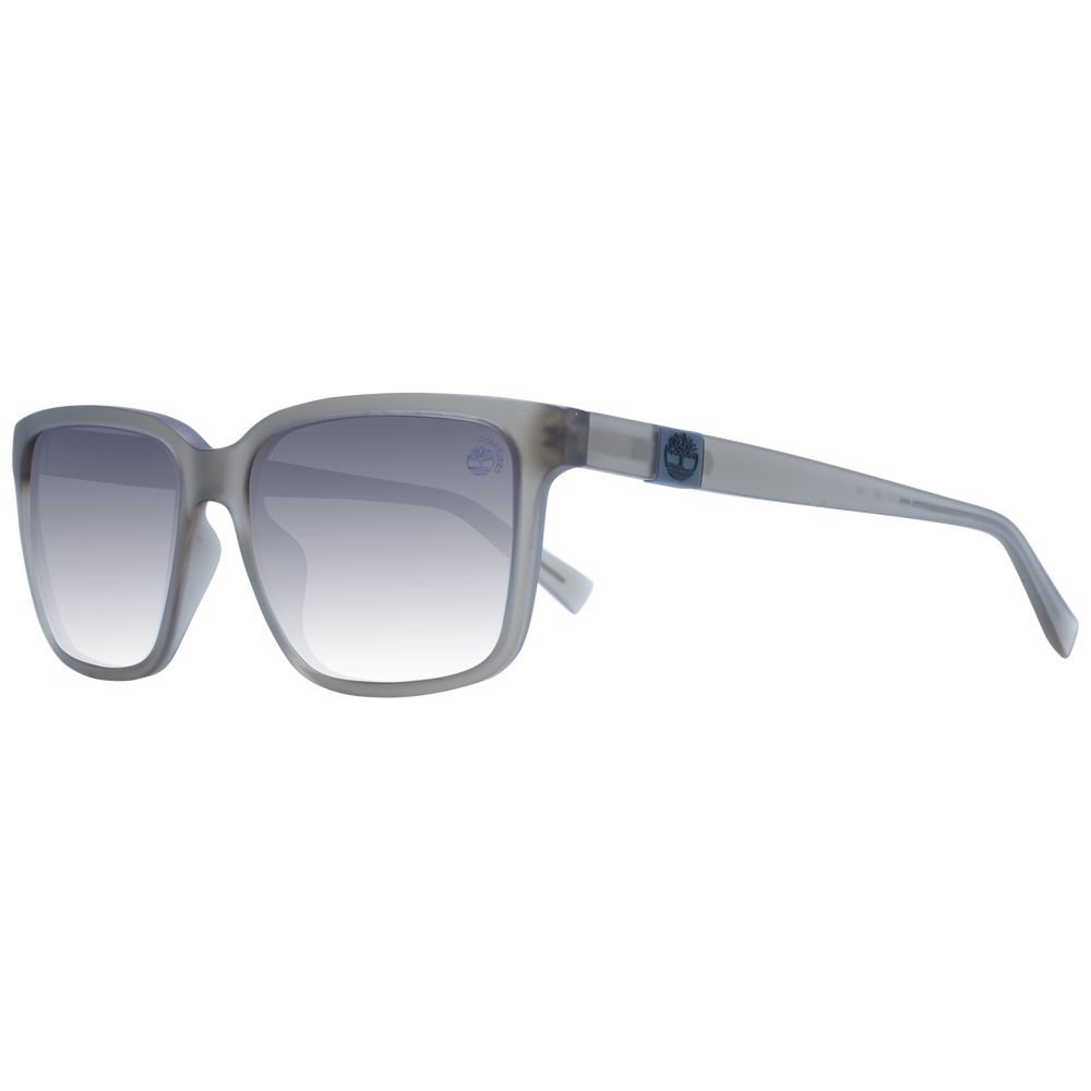 Sunglasses by Timberland for men in plastic gray features an ethereal full-rim square frame design with gray coloured frame frames and polarized gradient category-3-dark-tint lens for a ethereal finish.