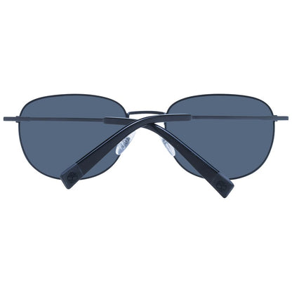Sunglasses by Timberland for men in metal black features an ethereal full-rim oval frame design with black coloured frame frames and polarized category-3-dark-tint lens for a ethereal finish.