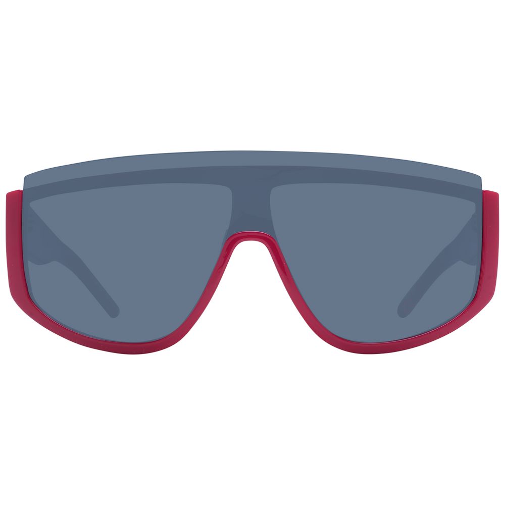 Sunglasses by Hugo Boss for men in polyamide and red presents a sumptuous silhouette, featuring red coloured frame and half-rim mono-lens frame design with non-polarized category-3-dark-tint lens for a sumptuous look.