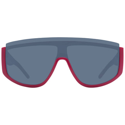 Sunglasses by Hugo Boss for men in polyamide and red presents a sumptuous silhouette, featuring red coloured frame and half-rim mono-lens frame design with non-polarized category-3-dark-tint lens for a sumptuous look.