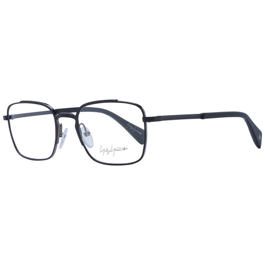 Eyeglasses Frames by Yohji Yamamoto for men in metal and black showcases an refined full-frame frame design featuring a sophisticated black coloured frame for an refined and refined aesthetic.