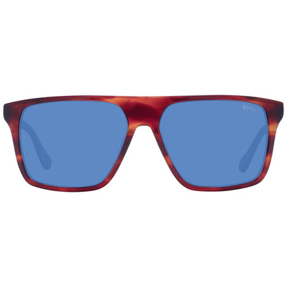 This Sunglasses by BMW for men in acetate brown presents a sumptuous silhouette, showcasing a sumptuous full-rim square frame design in brown coloured frame and high-performance non-polarized category-3-dark-tint lens.