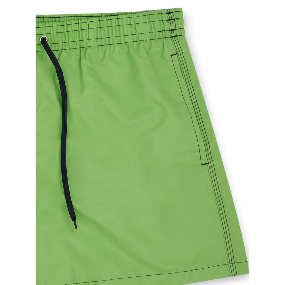 Swim Shorts by Malo for men in polyester green features an glamourous silhouette from the Men's Polyester Swim Shorts collection, highlighting a refined fit and glamourous cut for a premium poolside look.