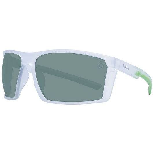 Sunglasses by Timberland for men in and white presents a sumptuous silhouette, featuring white coloured frame and rectangle full-rim frame design with polarized category-3-dark-tint lens for a sumptuous look.