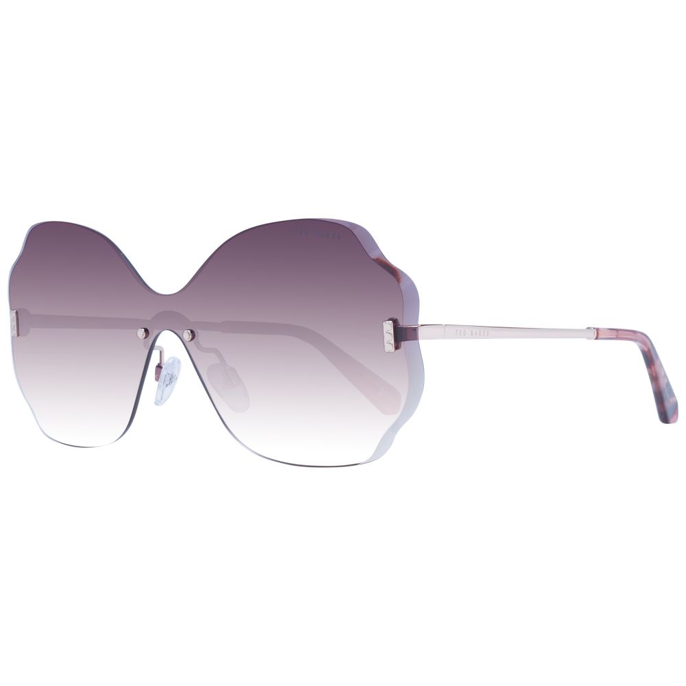 Ted Baker Rimless Mono-Lens Gradient Dark-Tint Acetate Sunglasses - Rose Gold