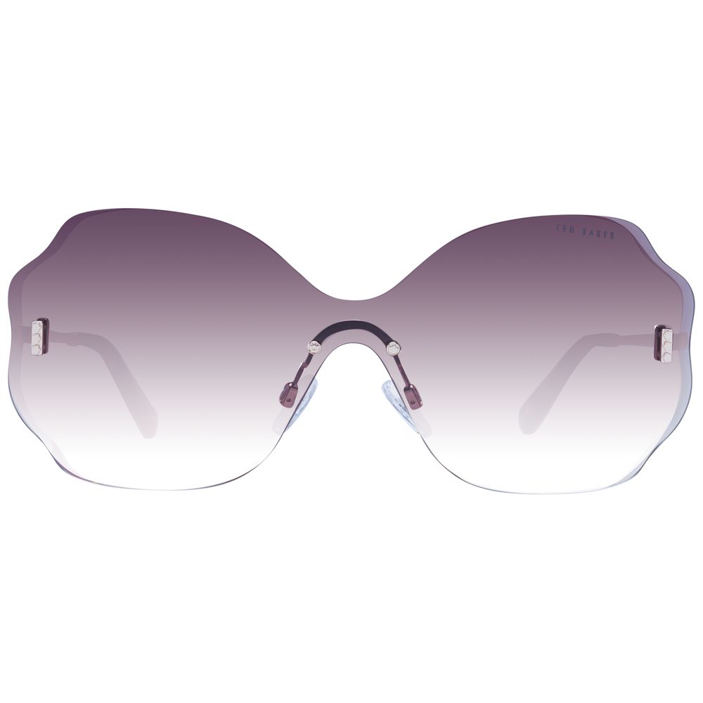 Ted Baker Rimless Mono-Lens Gradient Dark-Tint Acetate Sunglasses - Rose Gold