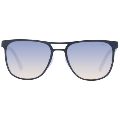 Sunglasses by BMW for men in aluminium black features an lustrous aviator full-rim frame design with black coloured frame detailing and gradient category-2-medium-tint lens for a lustrous aesthetic.