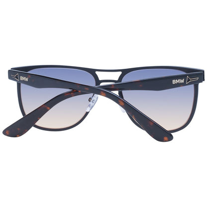 Sunglasses by BMW for men in aluminium black showcases a ethereal silhouette, featuring black coloured frame aviator full-rim frame design with gradient category-2-medium-tint lens for a ethereal finish.