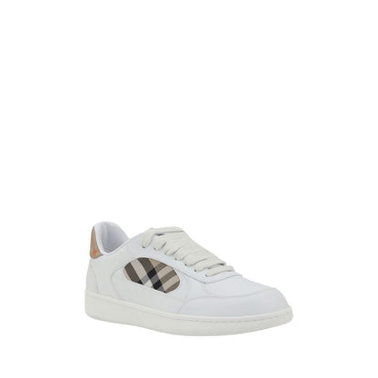 Sneakers by Burberry for men in leather white features a chic design, perfectly showcasing the chic casual style of this Men's Casual Leather Sneakers.