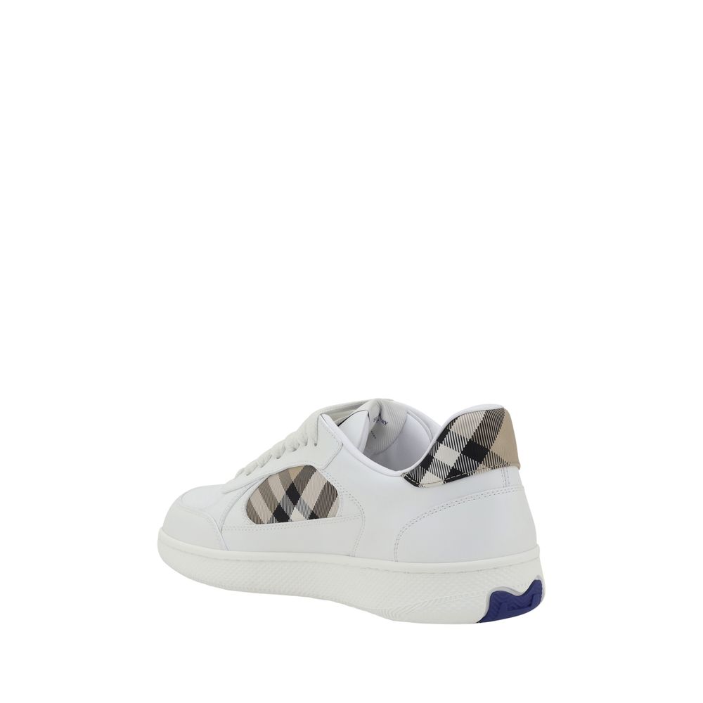Sneakers by Burberry for men in leather white features an versatile design from the Men's Casual Leather Sneakers collection, highlighting a versatile casual style for a premium, high-fashion look.