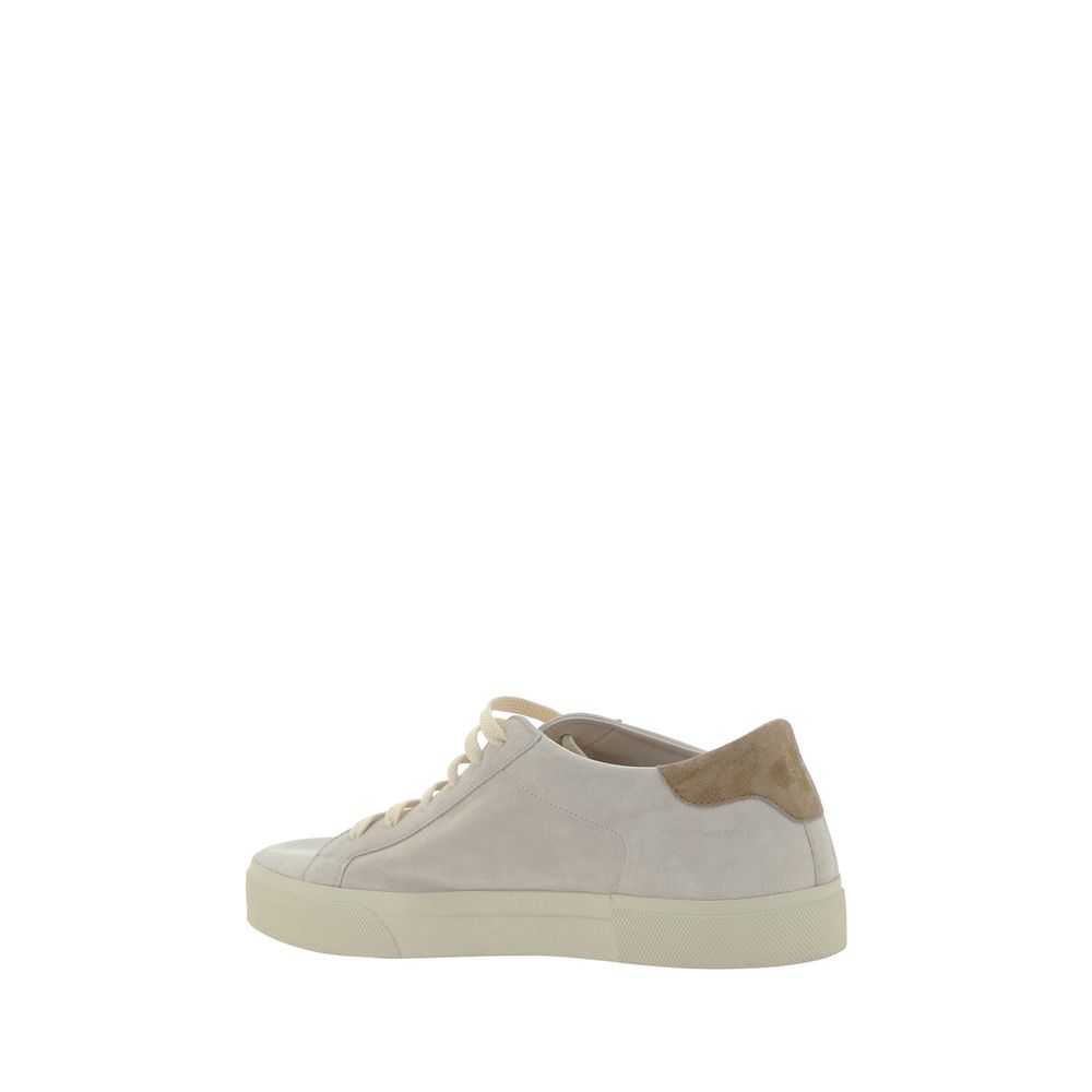 Sneakers by Brunello Cucinelli for men in bos taurus suede calfskin leather cream, white, signature & print features an opulent silhouette from the Men's Fashion Bos Taurus Suede Calfskin Leather Sneakers collection, showcasing a signature fashion style with an opulent finish.