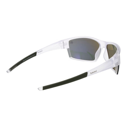 Sunglasses by Timberland for men in plastic white features an ethereal full-rim sport frame design with white coloured frame frames and polarized category-3-dark-tint lens for a ethereal finish.