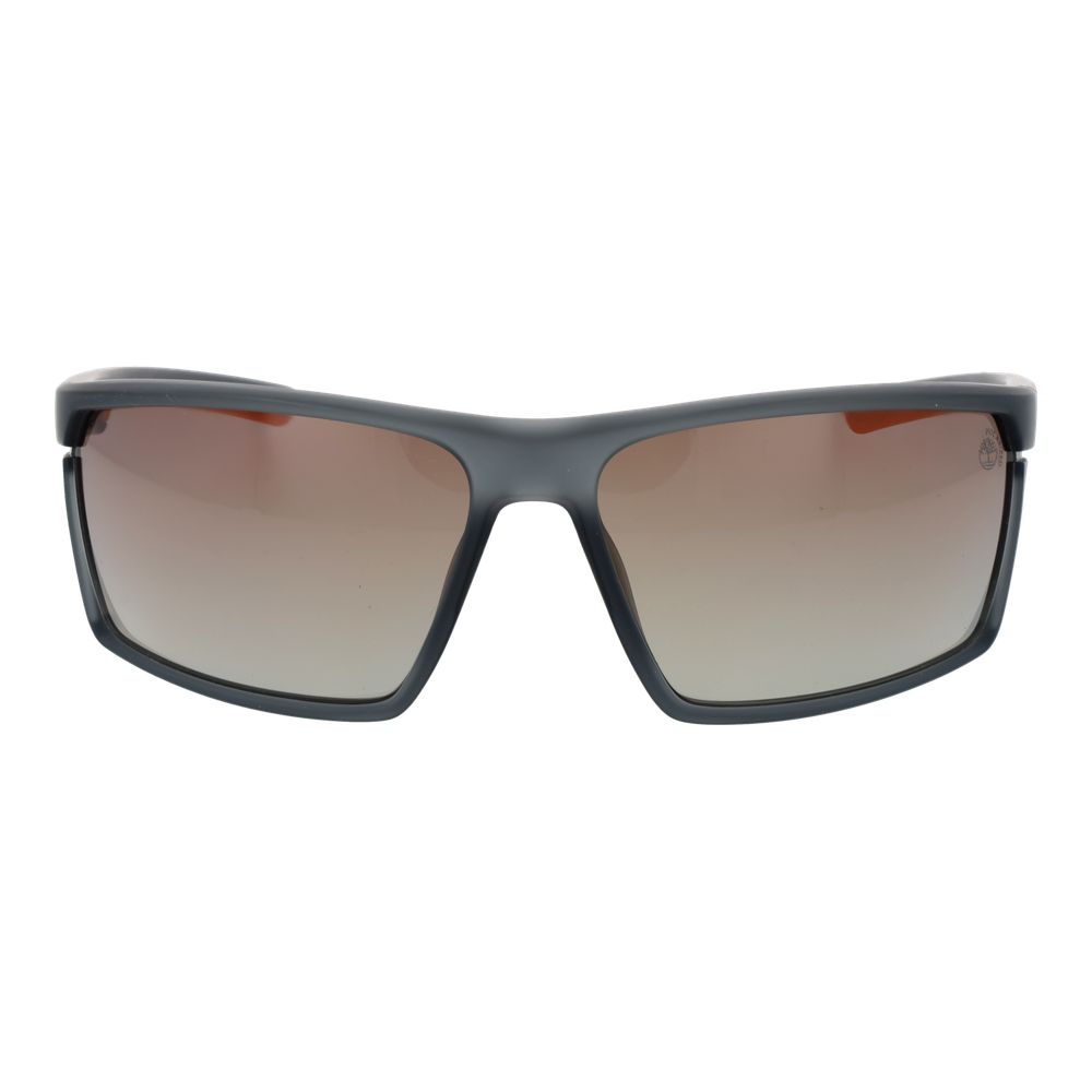 This Sunglasses by Timberland for men in gray presents a sumptuous silhouette, showcasing a sumptuous rectangle full-rim frame design in gray coloured frame and high-performance polarized gradient category-2-medium-tint lens.