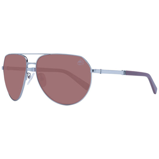 Sunglasses by Timberland for men in metal gray features an lustrous aviator full-rim frame design with gunmetal coloured frame detailing and polarized category-3-dark-tint lens for a lustrous aesthetic.