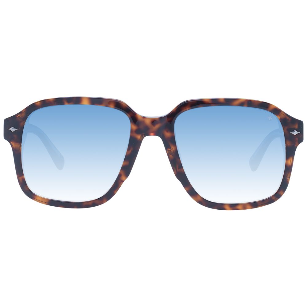 Sunglasses by Scotch & Soda for men in metal brown features an ethereal full-rim square frame design with brown coloured frame frames and gradient category-2-medium-tint lens for a ethereal finish.