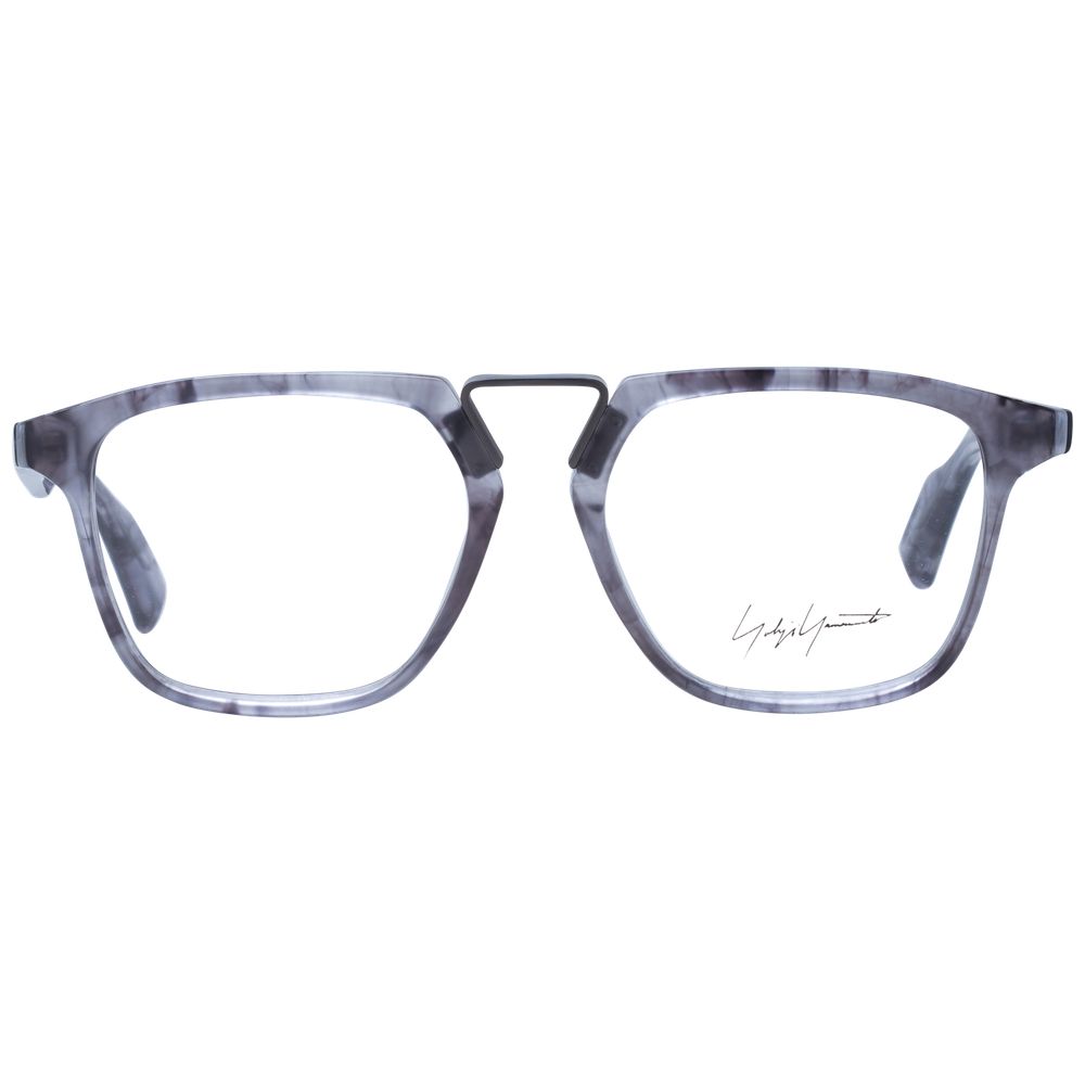 Eyeglasses Frames by Yohji Yamamoto for men in metal gray features a refined silhouette, showcasing a refined gray coloured frame and full-frame frame design for a sophisticated, premium look.