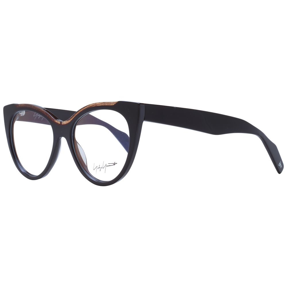 Eyeglasses Frames by Yohji Yamamoto for women in plastic brown features an refined silhouette, showcasing the refined brown coloured frame and sophisticated full-frame frame design.